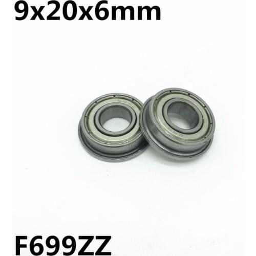 50Pcs F699ZZ 9x20x6 mm Flange Bearings Deep Groove Ball Bearing High Quality F699