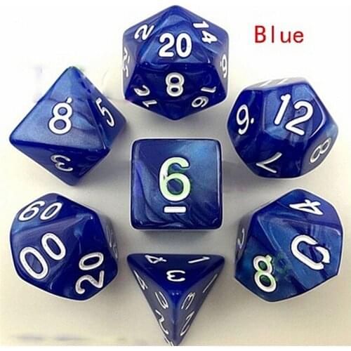 6Colors Multifaceted Dice d&d d4 d6 d8 d10 d% d12 d20 Polyhedral Games Dice Set Board Game entertainment Dice 7pcs/set