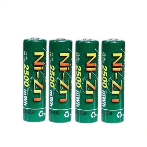 4PCS AA BPI NiZn 1.6V 2500mwh AA Rechargeable Battery