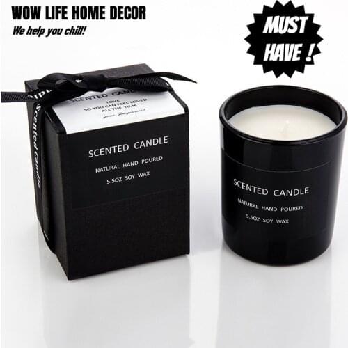 Sunshine Xiaomi Scented Candle Black Cup Hand Made Soy Wax Home Fragrance. Wildbluebell,English Pear Sage Sea Salt