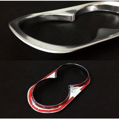 Chrome Centre Console Water Drink Cup Holder Panel Decoration Cover Trim For Mazda CX-5 2012 2013 2014 Interior Mouldings