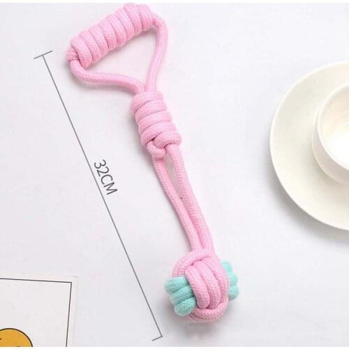 1Pcs Pet Toy New Dog Bite Rope Toy Bite-resistant Cotton Rope Ball Cat Dog Toy