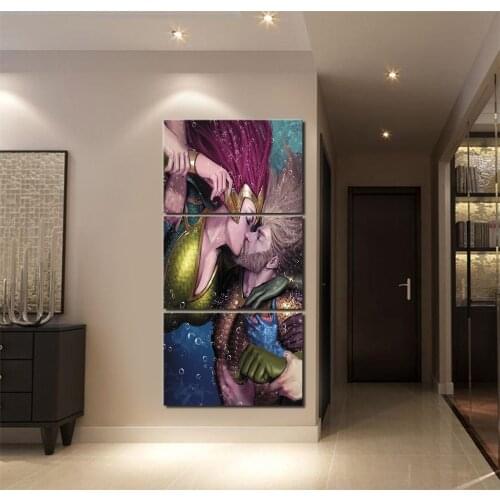 3 Pieces Comics Canvas Art Print Type Poster Home Decorative Marriage Room Modern Unique Wall Modular Picture Artwork