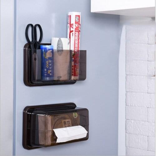 Kitchen Refrigerator Rack Magnetic Storage Rack Punching-Free Wall Shelf For Refrigerator Bathroom Organizer Magnetic Wall Shelf