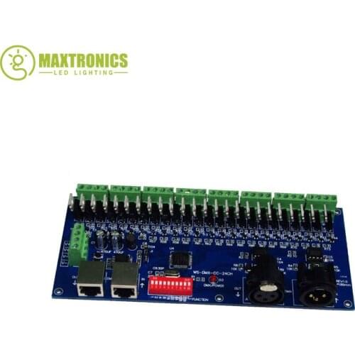 Best price 1 pcs DC12-24V DMX-CC-24CH 8 groups 24 channel dmx512 decoder use for led strip light