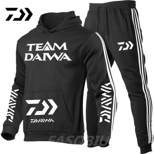 Daiwa Mens Autumn Winter Sports Suit Fishing Clothes Outdoor Hunting Hiking Fishing Suits Two-piece Outdoor Sport Fishing Set