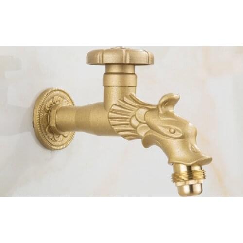 Vidric Bidcock Faucet Antique Bronze Bathroom Mop Faucet Dragon Carved Tap Washing Machine Faucet Outdoor Faucet For Garden 170