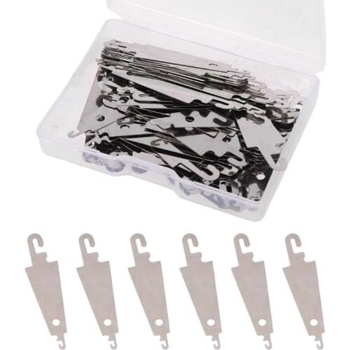 100pcs Metal Large Eye Needle Threaders Embroidery Cross Stitch Threading Tools QW