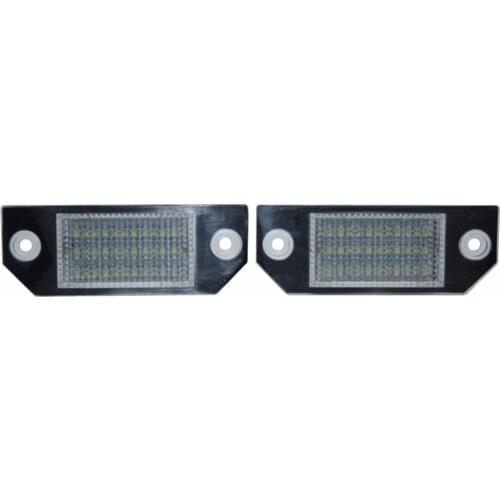 License Number Plate Light for Ford Focus MK2 Ford C-MAX MK1 Error Free 24 White LED Rear Lamps Car Bulbs Lights