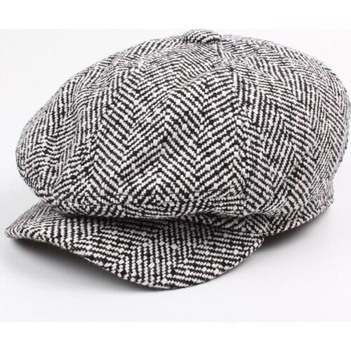 2019 New Autumn And Winter Octagonal Cap Newsboy Cap Beret-Mens Duckbill Hat Cool Casual Forward Hat