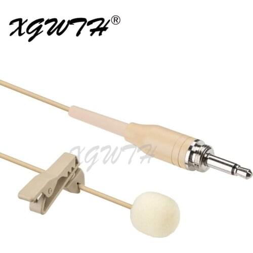 Lavalier Lapel Microphone 3.5mm Mono Thread Screw Lock Plug Omnidirectional Clip on Condenser Mic Wireless Bodypack Transmitter