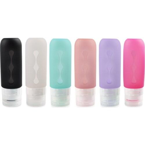 1pcs 90 Ml Silicone Travel Bottles Empty Squeeze Travel Containers Leak Proof Refillable For Shampoo Conditioner Lotion