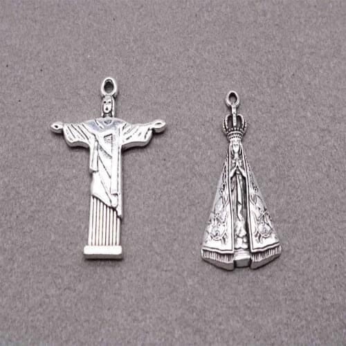 Religious Christ Brazil Cross Jesus Medal. Brazilian Jesus Medal Necklace Bracelet