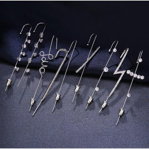 Fashion Hook Crystal Stud Earrings For Women Bohemian Charm Zirconia Earrings Wedding Ear Jewelry Girls Gifts Brincos 2020 New