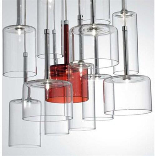 Modern Minimalist Restaurant Transparent Glass Pendant Light Nordic Personality Creative Bar Coffee Shop LED Glass Lamps