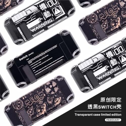 Protective Boy Man Transparency Black Hard Case Girl Pink Flower PC Hand Girp Back Cover For Nintend NS Switch Console & Joypad