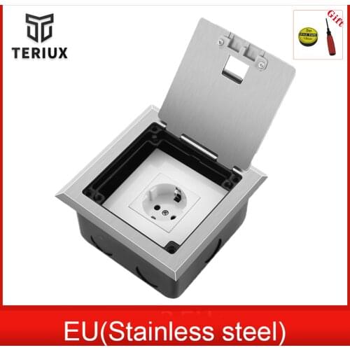 Factory sale stainless steel socket EU recessed customized floor socket 250v manufacturer built in socket