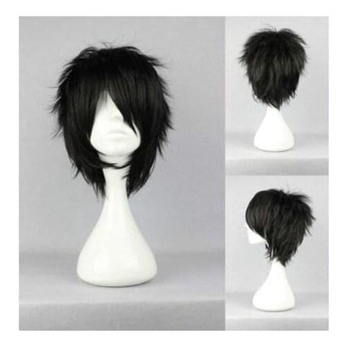 Zhaoxia++01556@Q8+++ New Fashion Black Short Straight Anime party Cosplay Full Wig HC-017