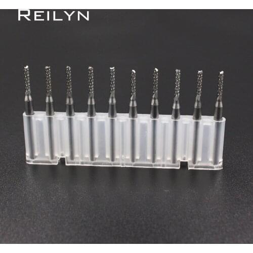 10PC 2.0x10.5x3.175mm Carbide end mill PCB milling cutter CNC cutter mini drill bit Tungsten Carbide router PCB routering tool