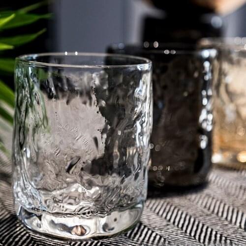280/ml tree grain glass juice glass water glass beer glass tea cup cover color crystal glass whisky glass wine glass Set
