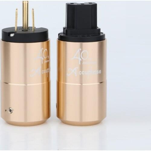 Accuphase 40th US/AU/EU Schuko Power Plug IEC US AC Power Plug HiFi Audio Grade Power Plug Adapter IEC Female Connector Plug