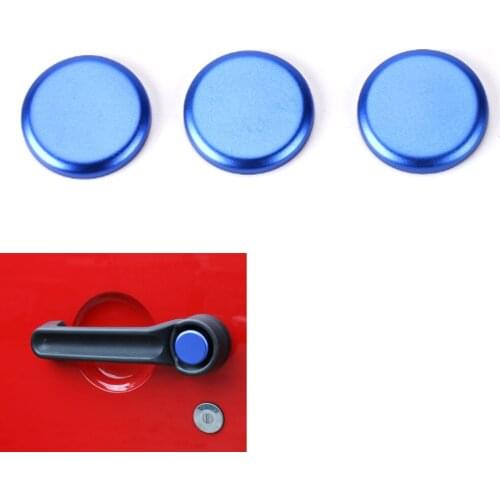 Aluminum Car Outdoor Exterior Door Handle Bar Button Decorative Sequins Cover Trim Sticker For Jeep Wrangler JK 2Door 2007-2016