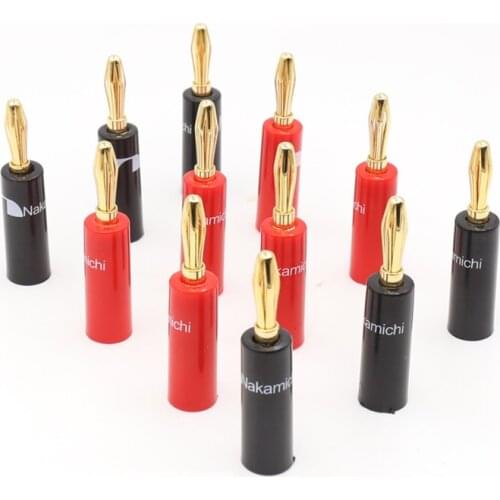 Hifi Audio Banana connector， 24k gold plated 4mm Banana Plug ，hifi Speaker cable Connector