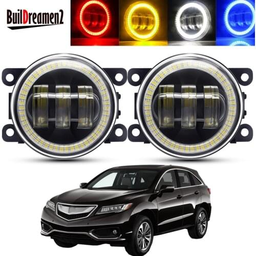 2 Pieces Car Angel Eye Fog Light Assembly For Acura RDX 2010-2015 LED Lens DRL Fog Daytime Running Lamp 30W 6000LM 12V