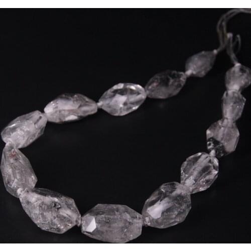 15.5"/strand Cut Black Rutilated Quartzs Nugget Pendants,Faceted Natural Stone Crystal Beads Necklace Bracelat Jewelry Making