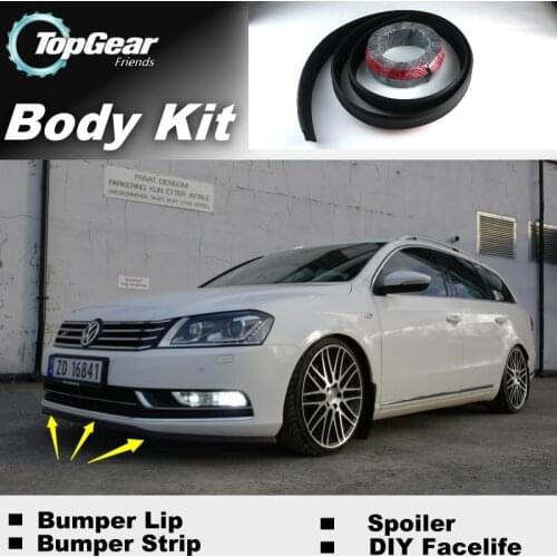 Bumper Lip Deflector For Volkswagen VW Passat Dasher Quantum Santana Corsar Magotan Carat Front Spoiler Skirt / Body Kit / Strip