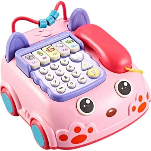 Over 3 Years Old Kids Cartoon Car Phone Sound Light Whack A Hamster Game Toy