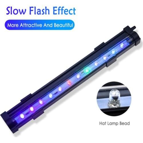 RGB Air Bubble Lamp AC 100-240V Aquarium Fish Tank Remote Led Light Submersible Light For Aquarium Decor 1-3W