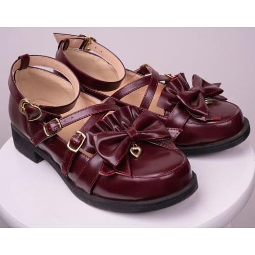 Mid Heel 3cm/5cm Sweet Girls Female Kawaii Tea Party Japanese Cute Anime Lolita Shoes Women Harujuku Jk Uniform Shoes Feminine
