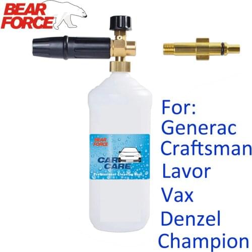 Pressure Washer Foam Cannon Car Foam Wash Snow Foam Lance Soap Foam Gun Nozzle for Lavor Vax Denzel Champion Craftsman Generac