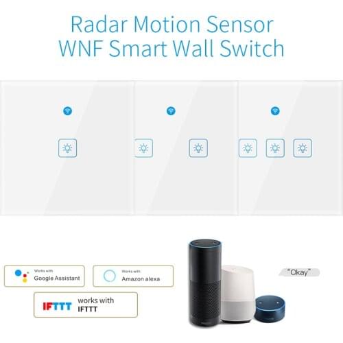 EWeLink APP Smart WiFi Wall Switch With Alexa Google Home 100-240V Motion Sensor Compatible With Smart Home Control