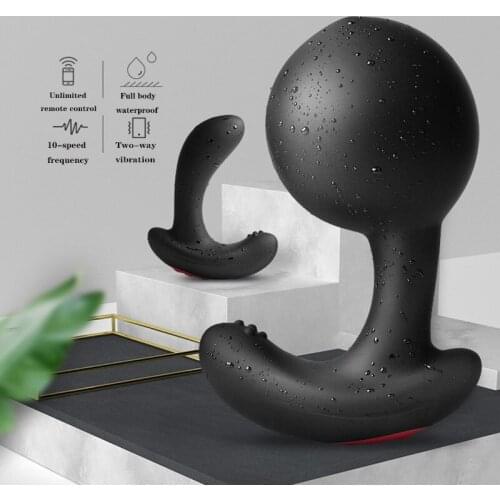 New Inflatable Vibrator Prostate Massage Big Anal Plug Remote Control Vibrators G point Anal Butt Plug Sex Toys for men Couples