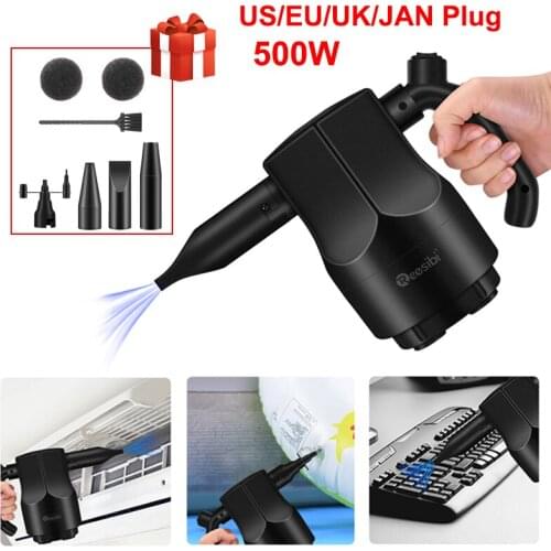 500W 370000RPM Cordless Electric Air Duster Blower Vacuum Cleannig Canned Air Spray for Computer Keyboard Cleaning Hair Dryer