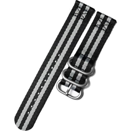 JL Watch Band Soft Nylon Strap 20mm 22mm 220mm Grey Black Blue