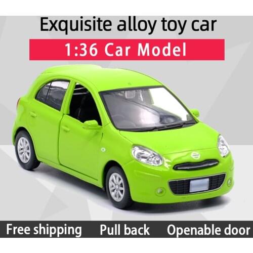 RMZ CITY 1:36 March Household car Alloy Diecast Car Model Toy With Pull Back For Children Gifts Toy Collection