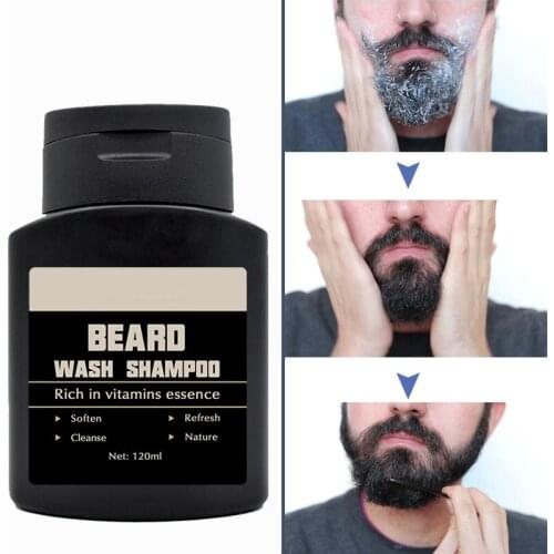 Beard Shampoo and Conditioner Anti Frizz Dandruff Shampoo Anti Hair Loss Beard Care Products Beard Oil Soften Nourishing For Men