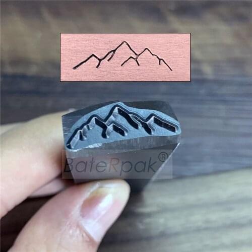 Mountains Hill design stamp 6x20mm,BateRpak DIY Bracelet/jewelry Hardness steel stamp