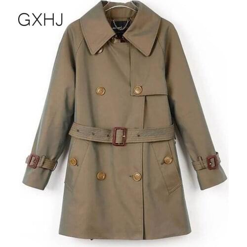 2021 Spring Long Trench Coat Women Double Breasted Slim Trench Coat Female Outwear Fashion Windbreaker LHJ374