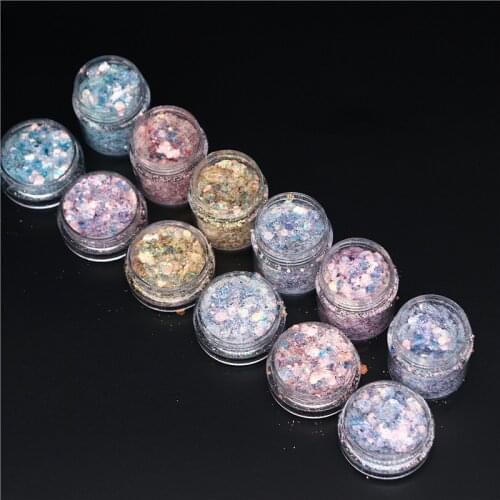 10ml Mermaid 3D Glitter Nail Sequin Flakes Hexagon Colorful Sequins UV Gel Polish Sparkling Powder Dust DIY Charm Glitter Flakes