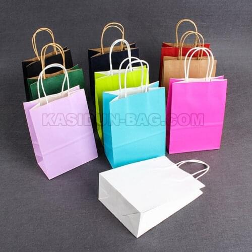 100pcs/lot)brown kraft paper gift bags