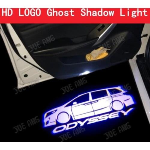 2pcs Logo Apply Odyssey (2004-2021) Car LED Door Warning Light Projector Ghost Shadow Light Welcome Light Courtesy Light