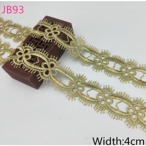 2 yards fashion new style gold lace crown accessories embellishment water soluble embroidery decoration lace sewing craft JB93