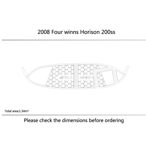 2008 Four winns 200SS Swim Platform Non-slip mat 1/4" 6mm EVA Teak Decking