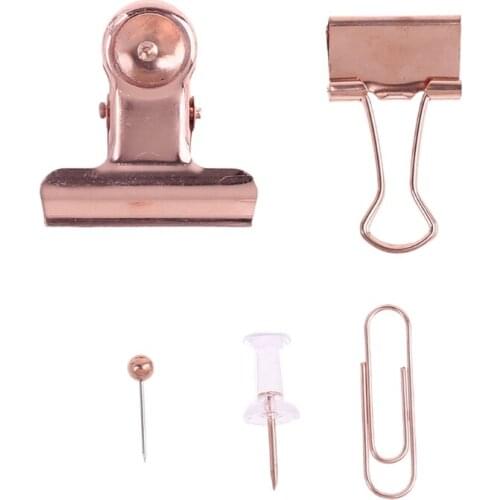 500pcs Paper Clips Binder Clip Map Tacks Thumbtacks Round Head Push Pins for Office School Home Desk Supplies