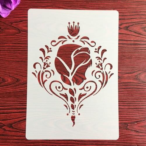 A4 29 * 21cm Woman flower Mandala DIY Stencils Wall Painting Scrapbook Coloring Embossing Album Decorative Paper Card Template