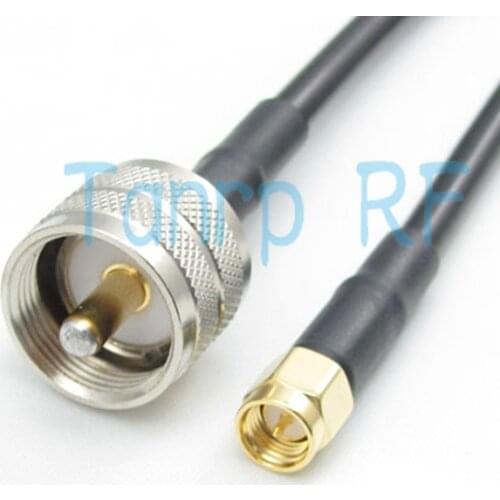 Free shipping! 3feet 1M RG58 cable UHF male to SMA male plug RF Pigtail coaxial jumper connector extension cable 100CM